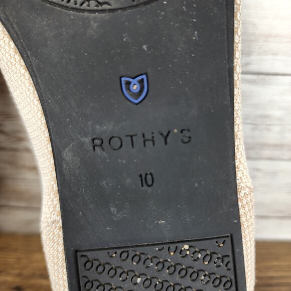 Rothy’s Womens The Square Tuxedo Cap Toe Ballet Flats Black Beige size 10 - Picture 11 of 12